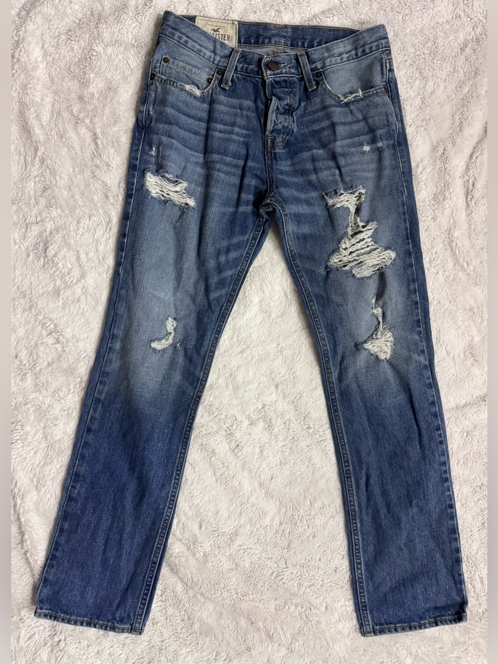 Hollister slim straight distressed jeans 30x30 - Picture 2 of 4